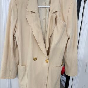 Valentino Cream Blazer with Gold Buttons